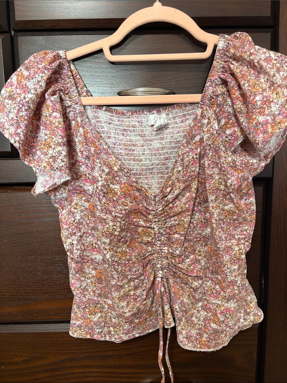 Floral crop top size Medium